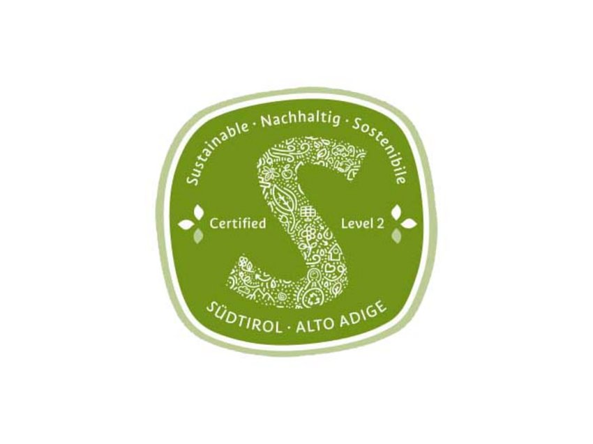 Nachhaltigkeit Grünes Nachhaltigkeitssiegel Level 2 aus Südtirol Alto Adige
