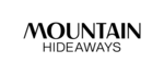 Logo von Mountain Hideaways mit stilisiertem Bergdesign